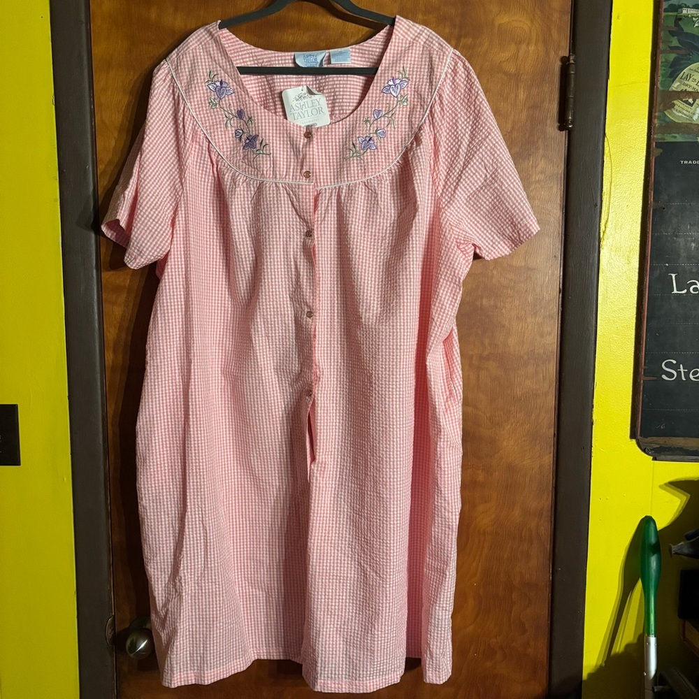 Vintage Ashley Taylor Women's Cotton Blend Robe 4X Snap Closure NOS